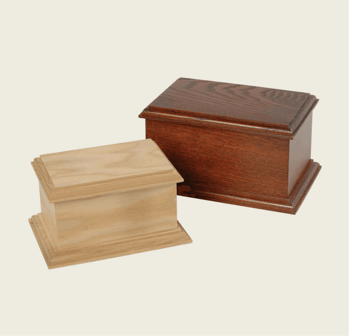 Bramber Casket – 140cc (Natural Ash / Stained Mahogany Ash)