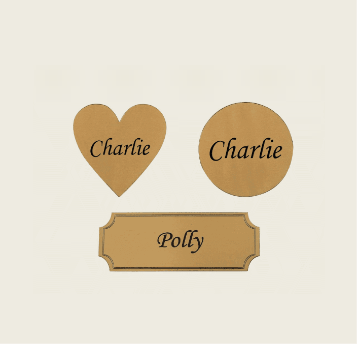 Flexi Plaque Engraved and Cut to Desired Shape