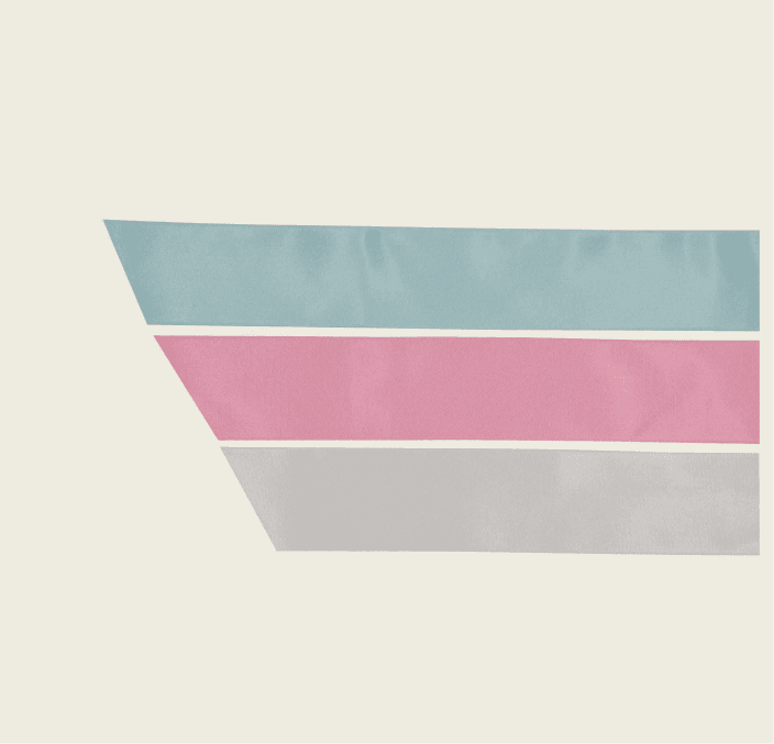 Personalised Ribbon – White / Blue / Pink