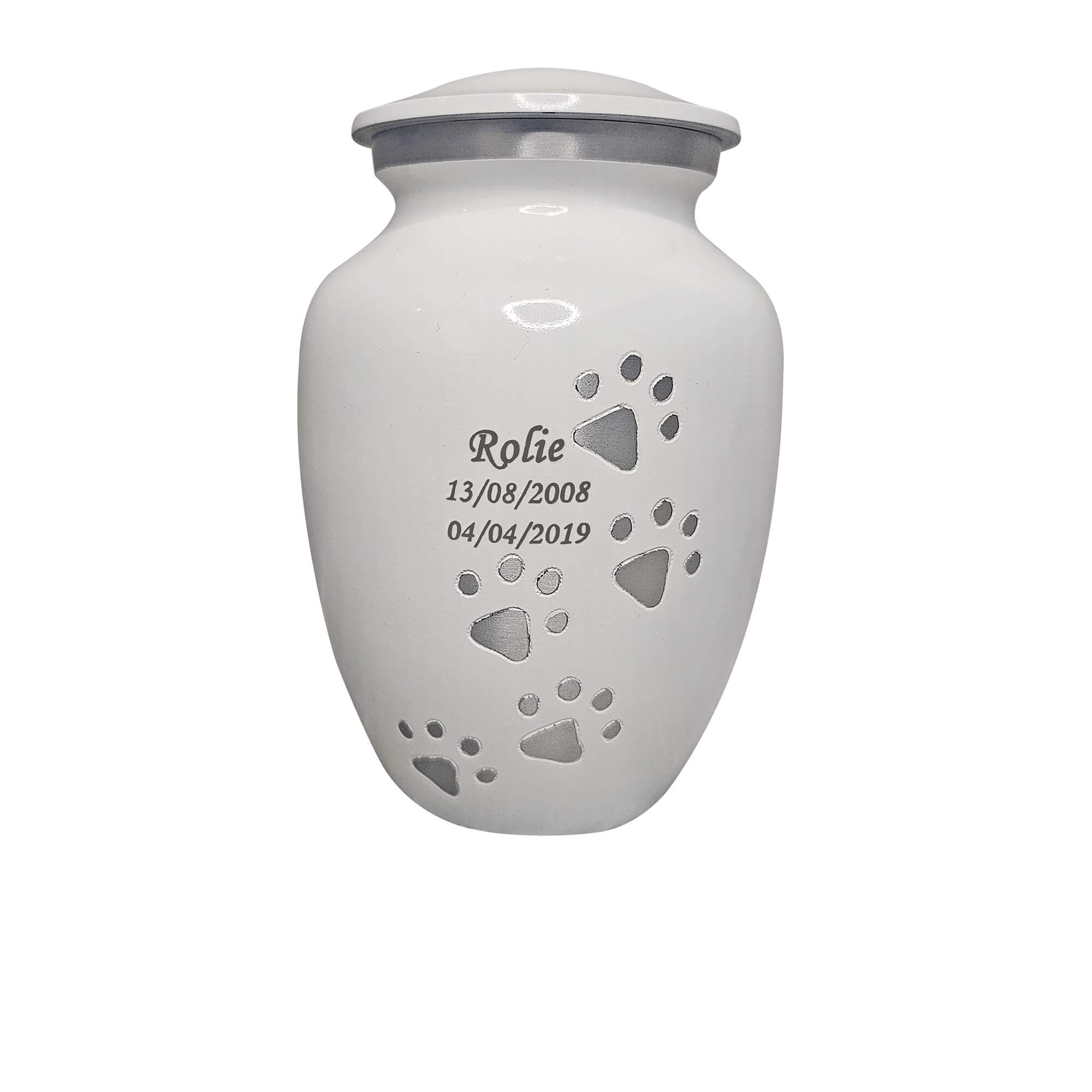 Running Paw Urn (White) 2