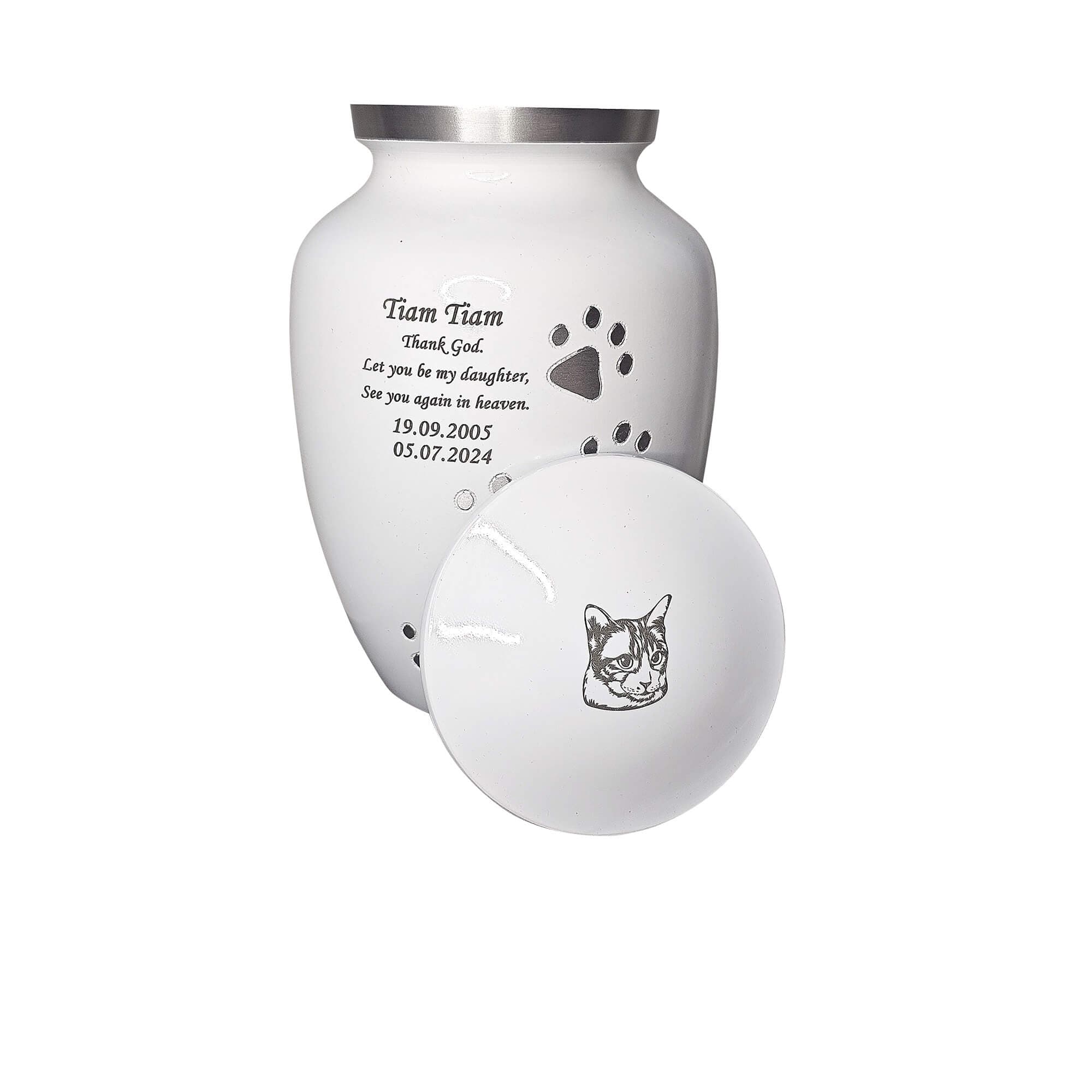 Running Paw Urn (White) 3