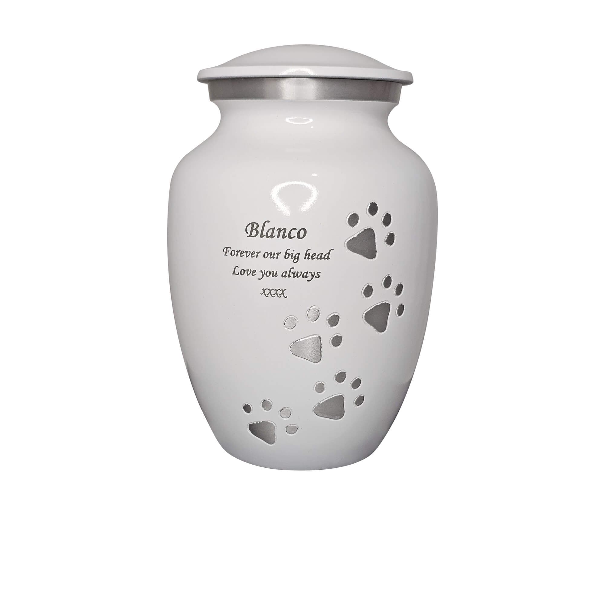 Running Paw Urn (White) 5