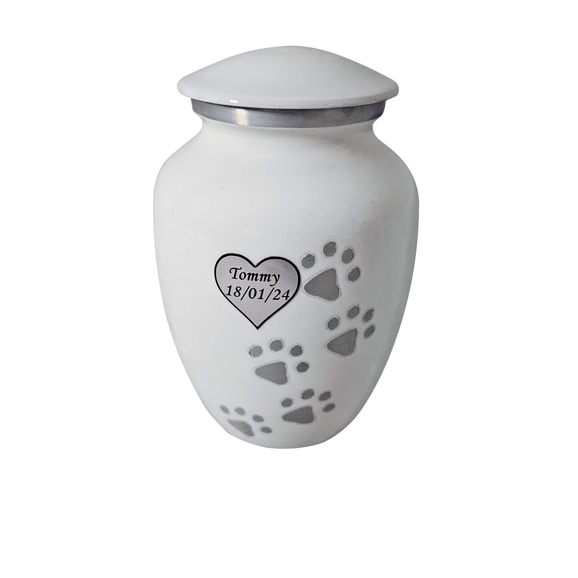 Running Paw Urn (White)
