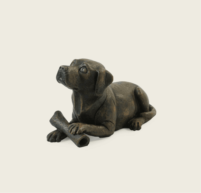 Dog with Bone Urn