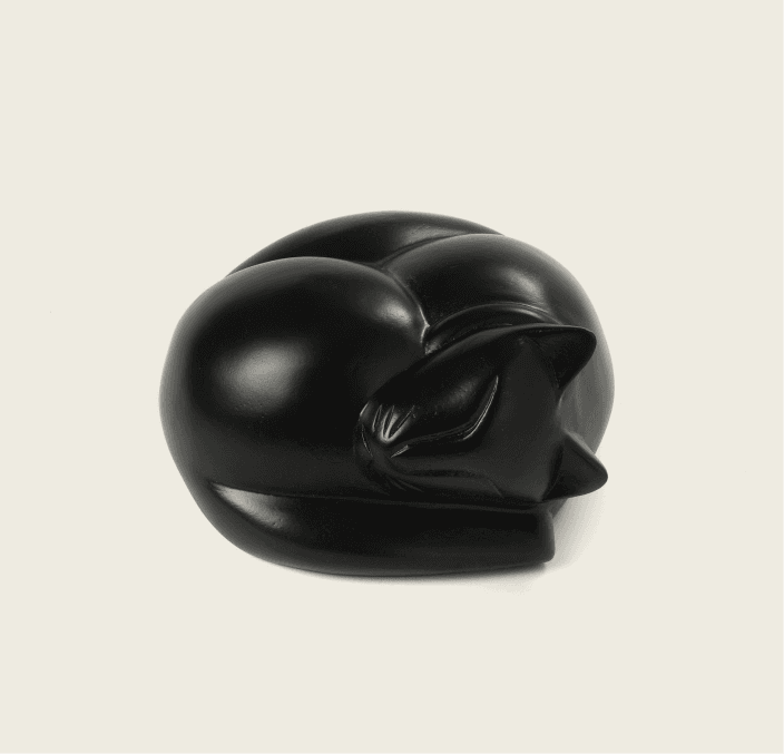 Sleeping Cat Urn – Colour: Black / Brown / Brown Colourpoint