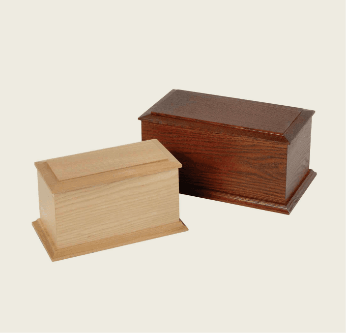 Arun Casket – 750cc (Stained Mahogany Ash / Natural Ash)