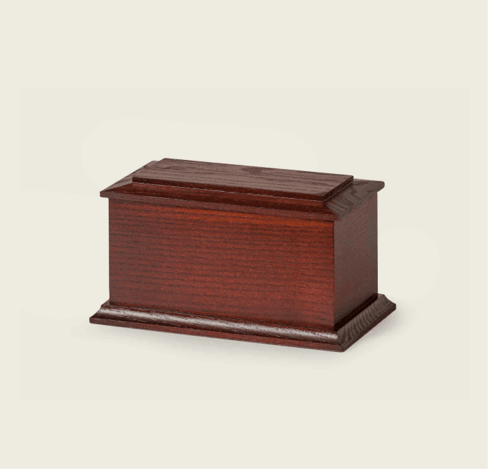 Arun Casket (Stained Mahogany Ash – Natural Ash) 2