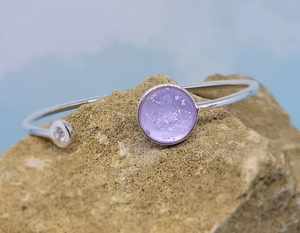 14mm CZ Solitaire Bangle