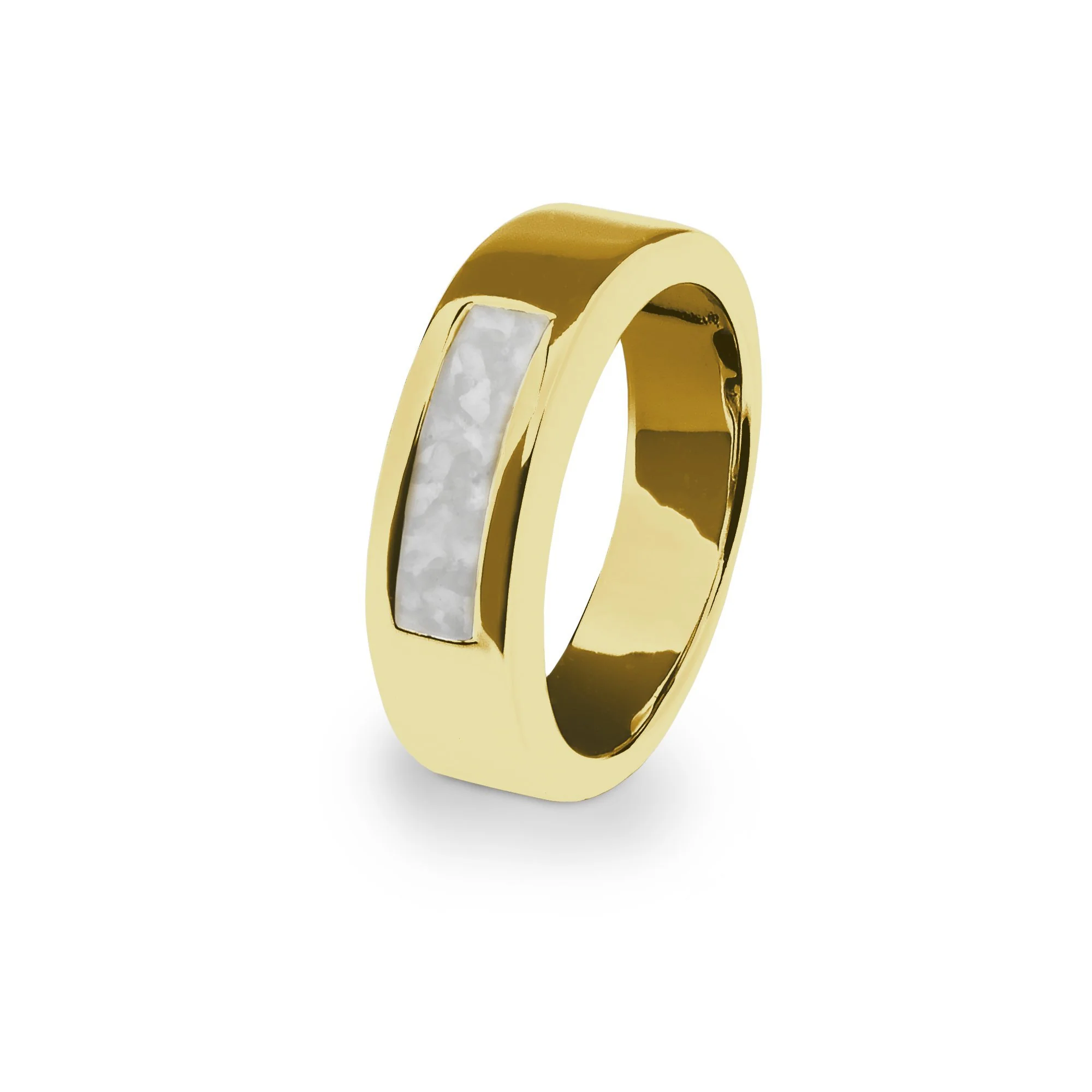 EverWith Unisex Pure Memorial Ashes Ring (9k Yellow Gold)